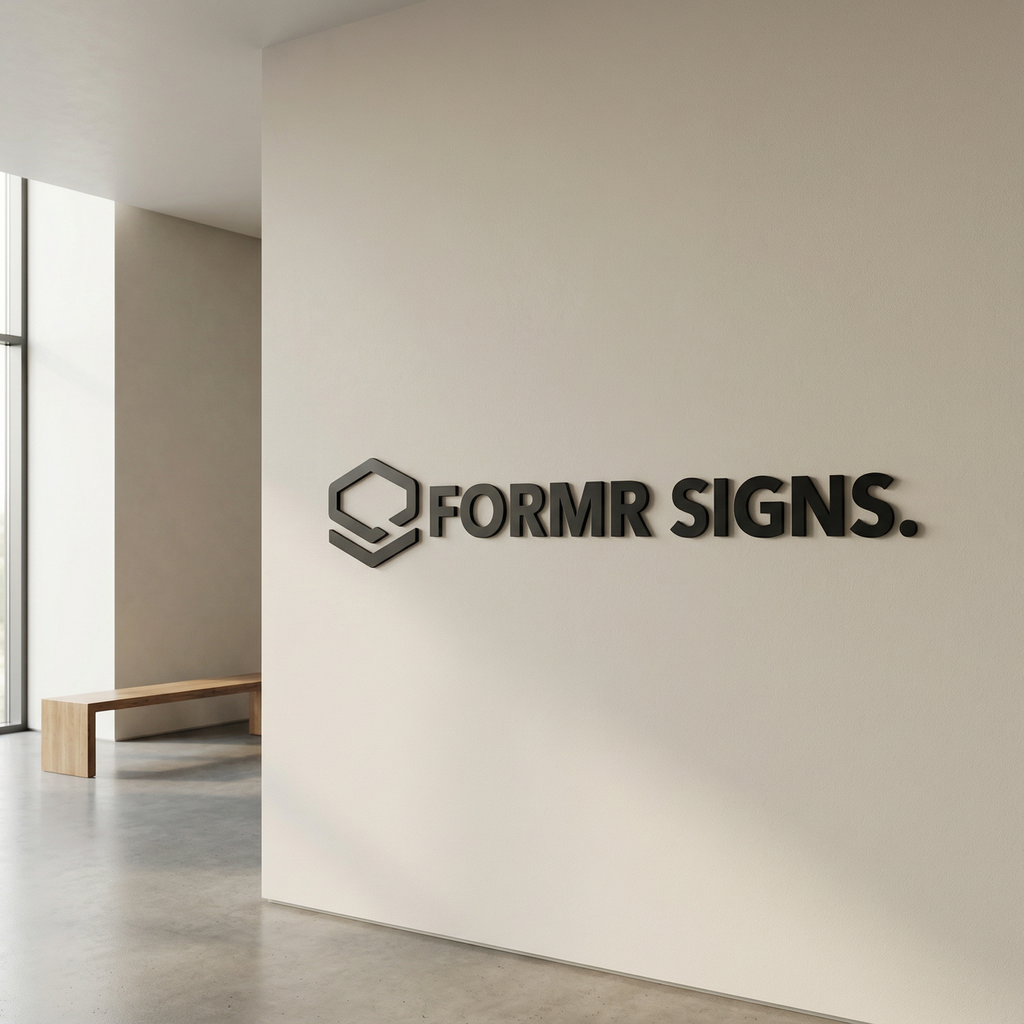 FORMR Wall Logo -Selbstklebendes 3D-Logo für Innenräume.