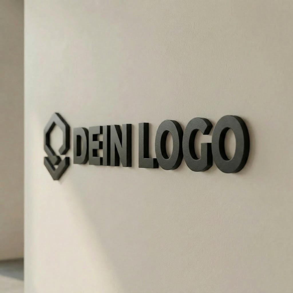 3D-Logo mit Abstandshaltern