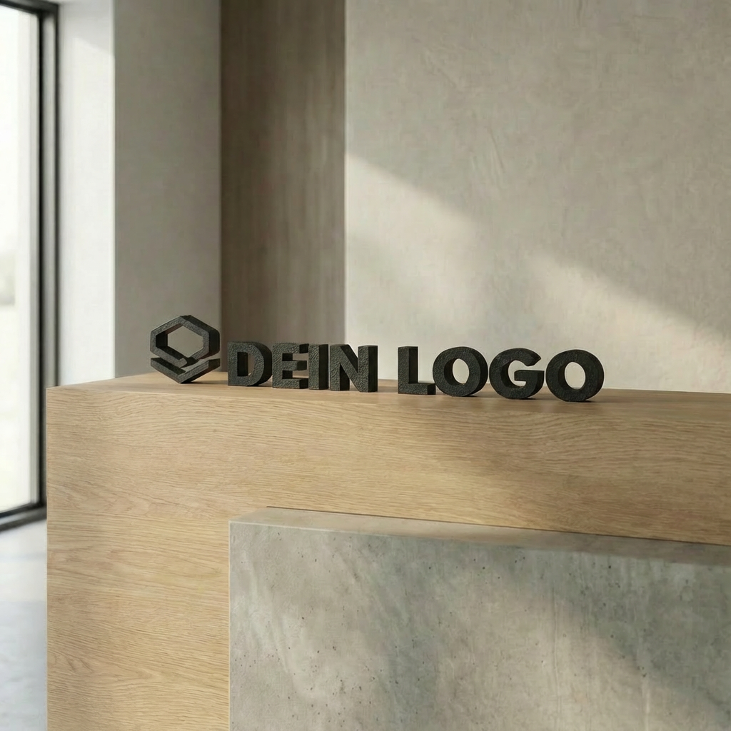 Freistehendes 3D-Logo