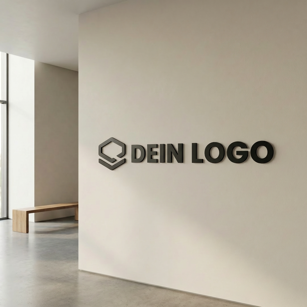 3D-Logo mit Abstandshaltern